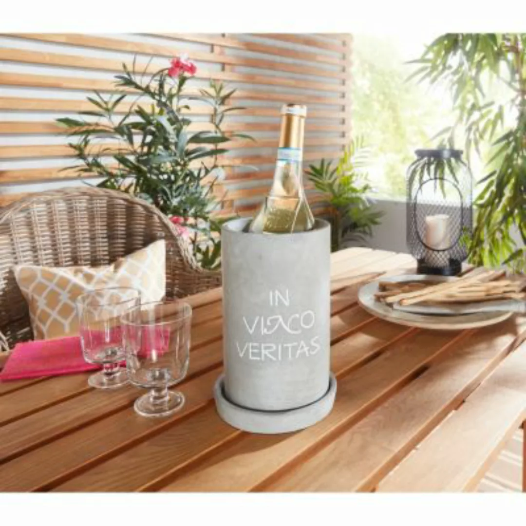 HOME Living Weinkühler SPAR-SET 2x Beton-Style Flaschenkühler grau günstig online kaufen