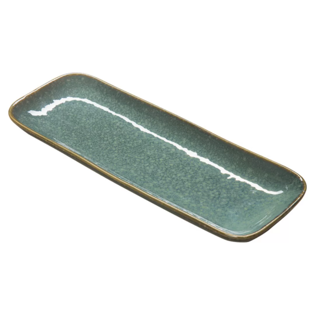 Servierplatte Industrial Aus Steinzeug Mit Reaktiver Glasur, 25,5 x 9,5 Cm günstig online kaufen
