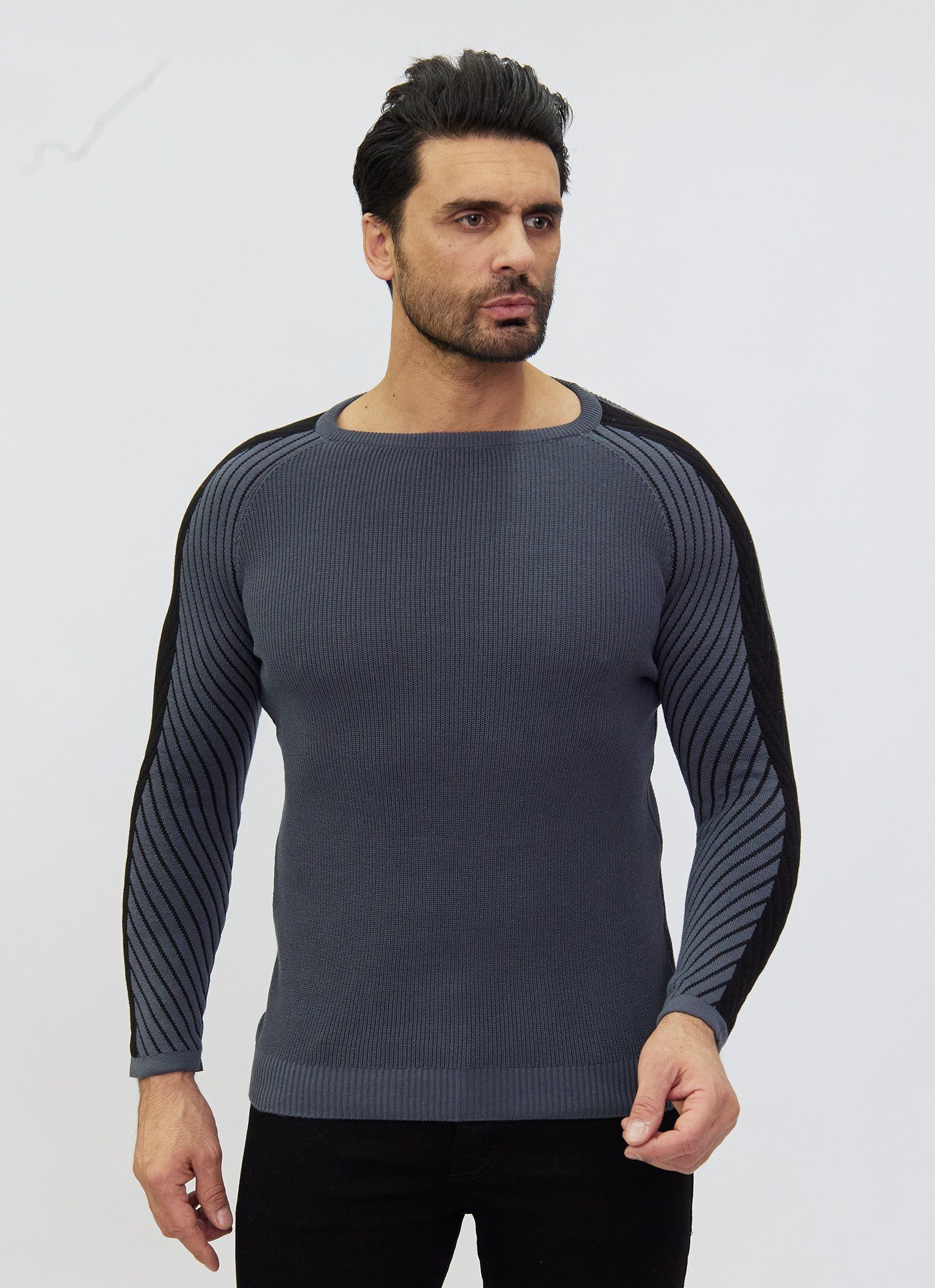 Denim Distriqt Strickpullover Extravaganter Feinstrick mit günstig online kaufen