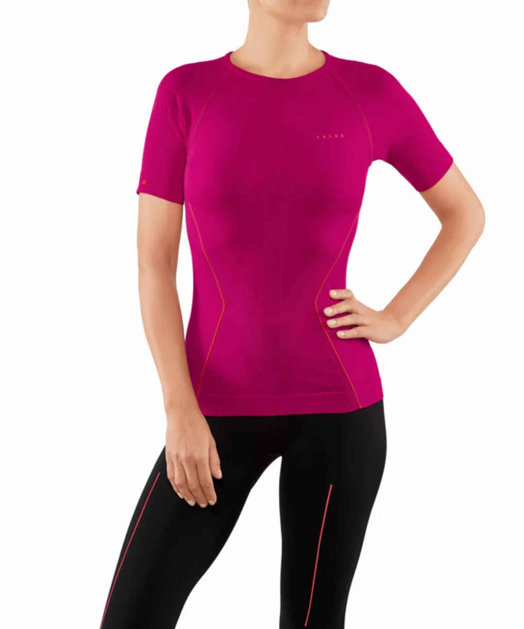 FALKE Damen Kurzarmshirt Warm, S, Pink, Uni, 39113-828402 günstig online kaufen