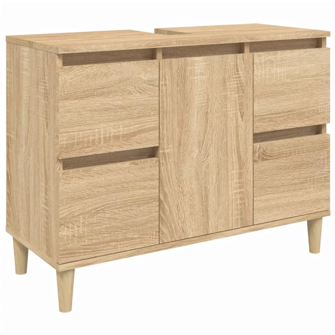 Vidaxl Waschbeckenunterschrank Sonoma-eiche 80x33x60 Cm Holzwerkstoff günstig online kaufen