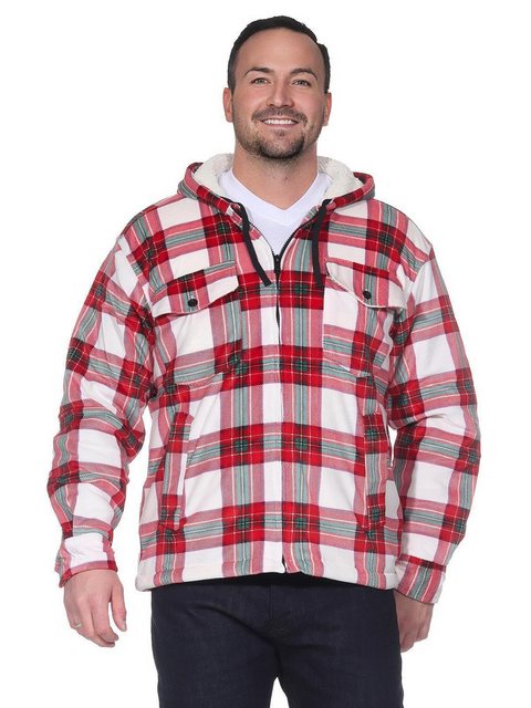 EloModa Flanellhemd Herren Holzfäller Thermo Hemd mit Kapuze, Gr. M L XL 2X günstig online kaufen