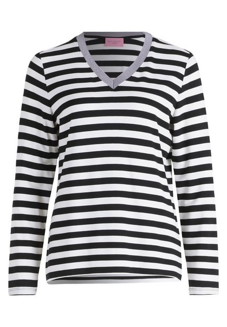 Betty Barclay Kurzarmshirt Betty Barclay Ringelshirt mit V-Ausschnitt (1-tl günstig online kaufen