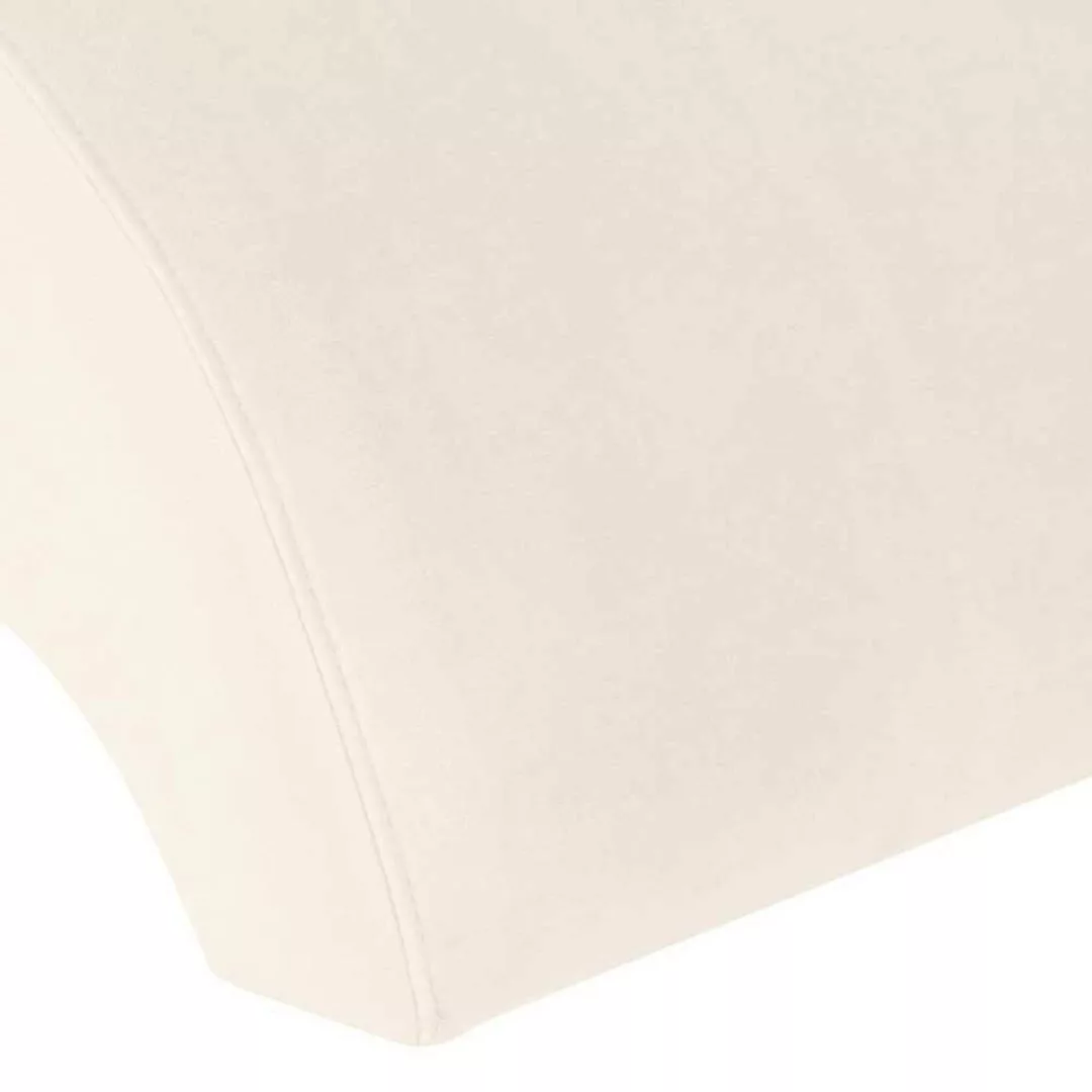 Hocker Samtvelours Creme in modernem Design 52 cm breit günstig online kaufen