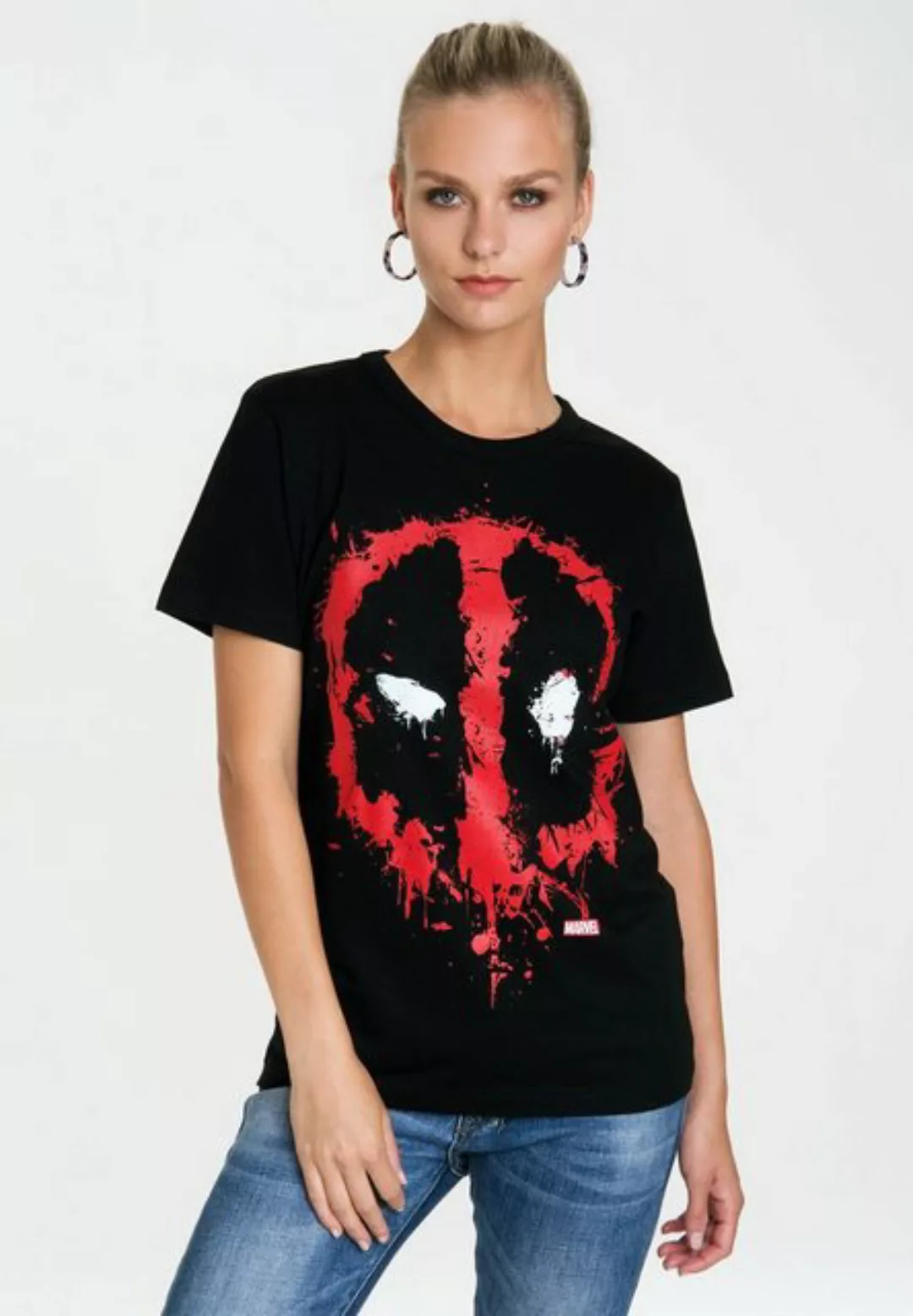 LOGOSHIRT T-Shirt "Marvel Deadpool Face", mit coolem Print günstig online kaufen