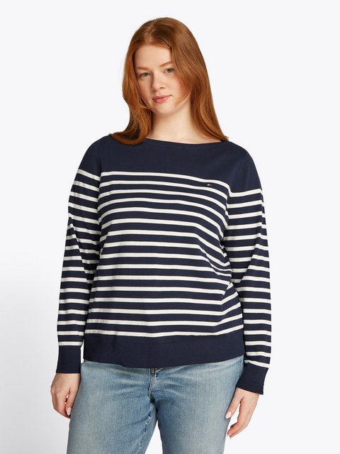 Tommy Hilfiger Curve Strickpullover CRV CO JERSEY STITCH LS B-NK SWT in Gro günstig online kaufen