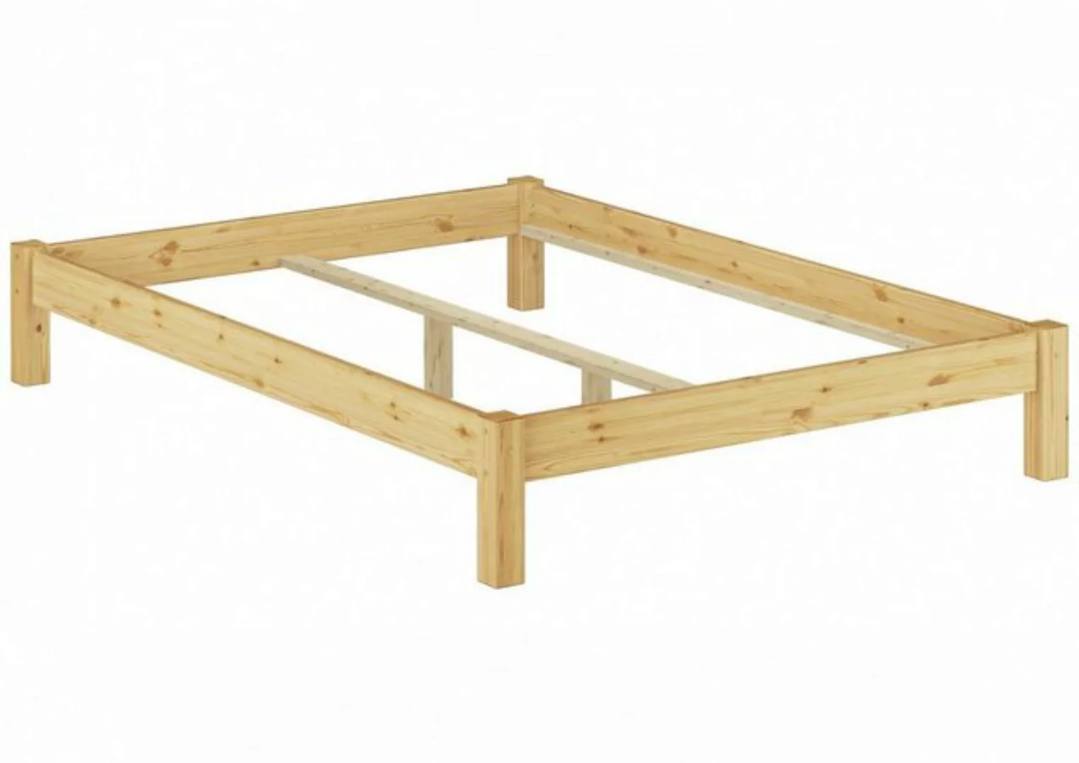 ERST-HOLZ Bett Bettrahmen massiv breit 120x200 mit Rost und Matratze, Kiefe günstig online kaufen