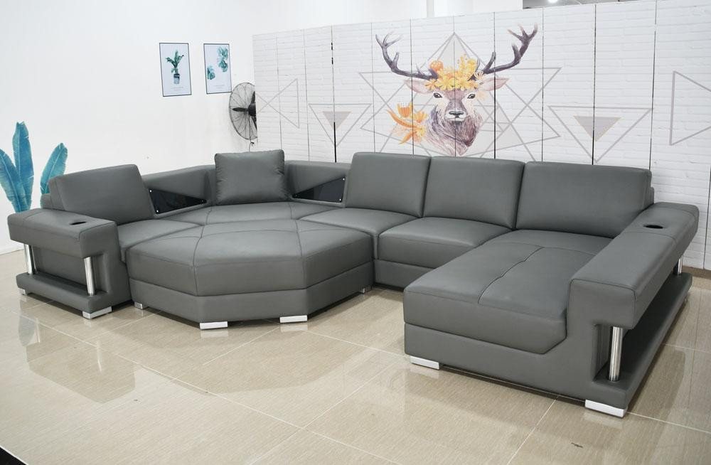 Xlmoebel Ecksofa Neue Eckcouch aus Leder für das Wohnzimmer - Ecksofa mit P günstig online kaufen