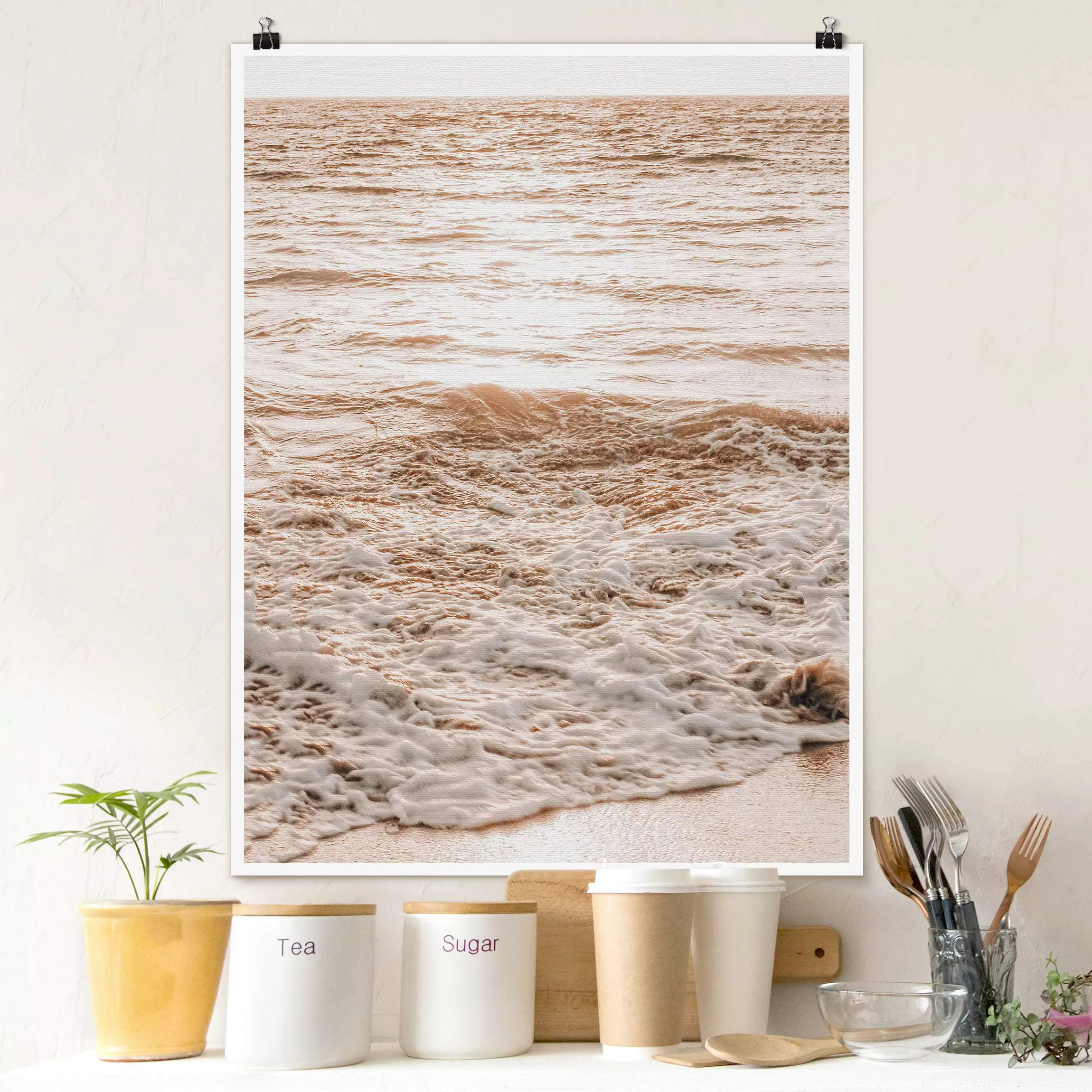 Poster Goldener Strand günstig online kaufen