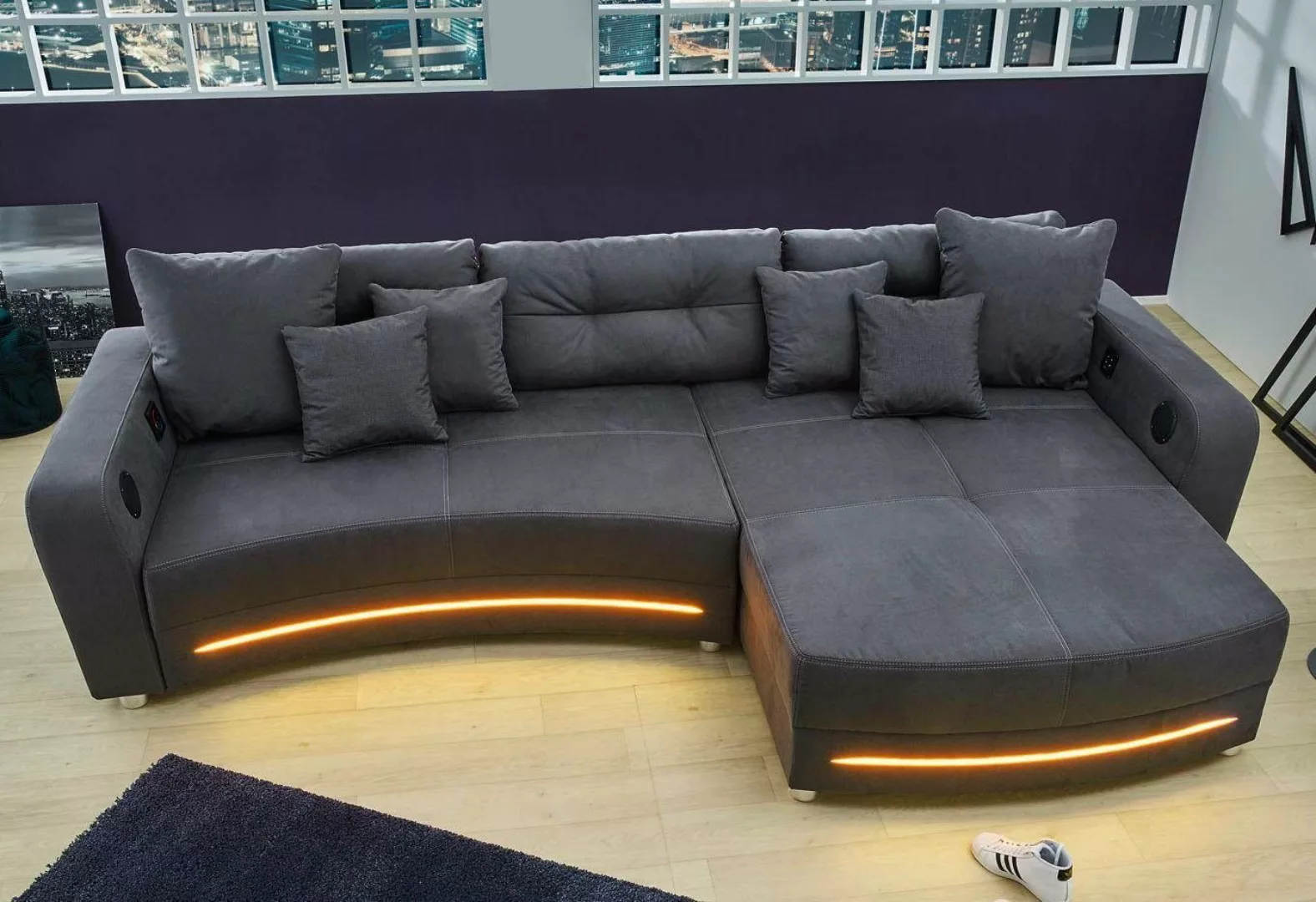 Jockenhöfer Gruppe Ecksofa Laredo, inklusive RGB-LED-Beleuchtung und Blueto günstig online kaufen