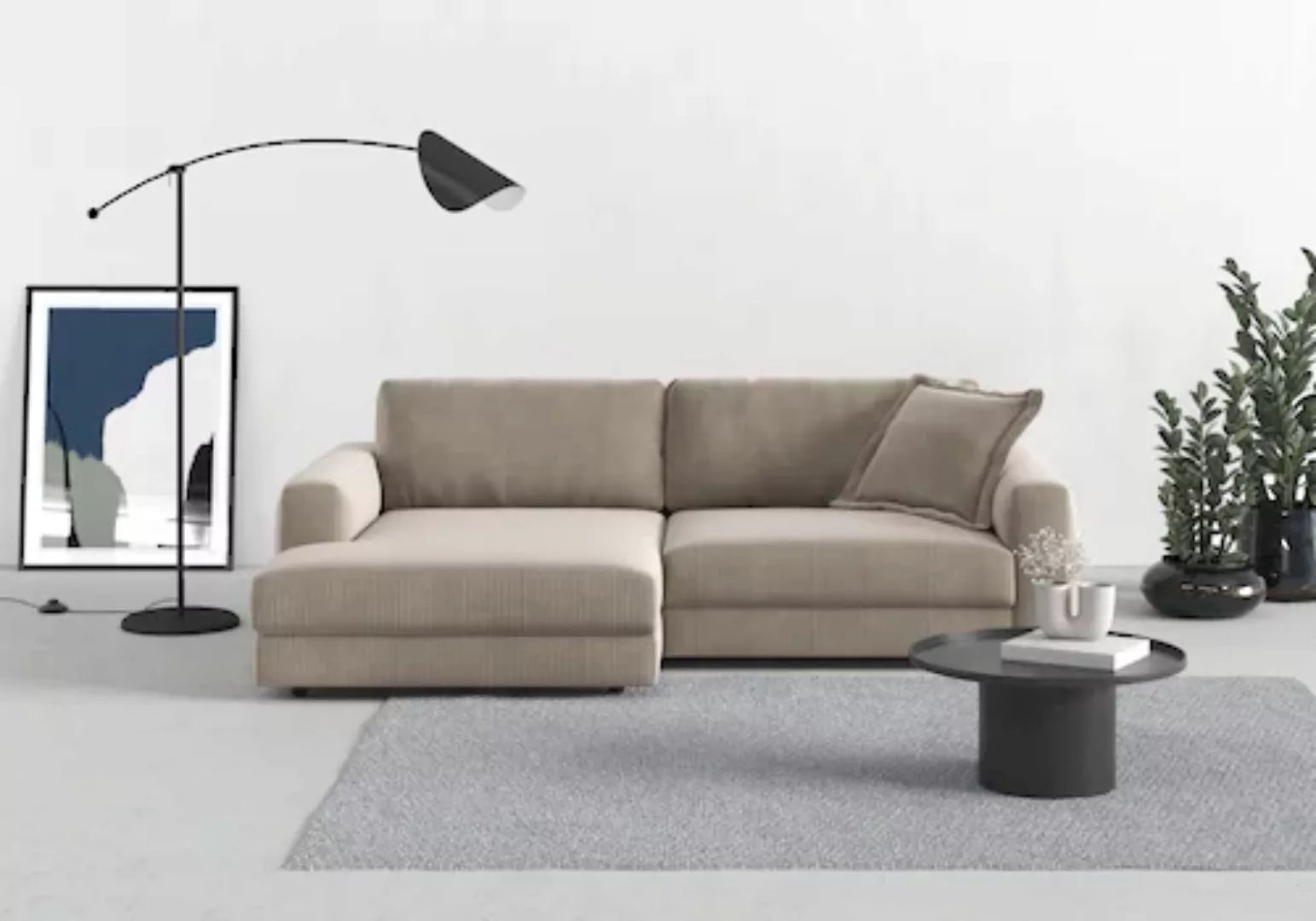TRENDMANUFAKTUR Ecksofa »Bourbon«, (2 St.), mit extra hohem Sitzkomfort, au günstig online kaufen