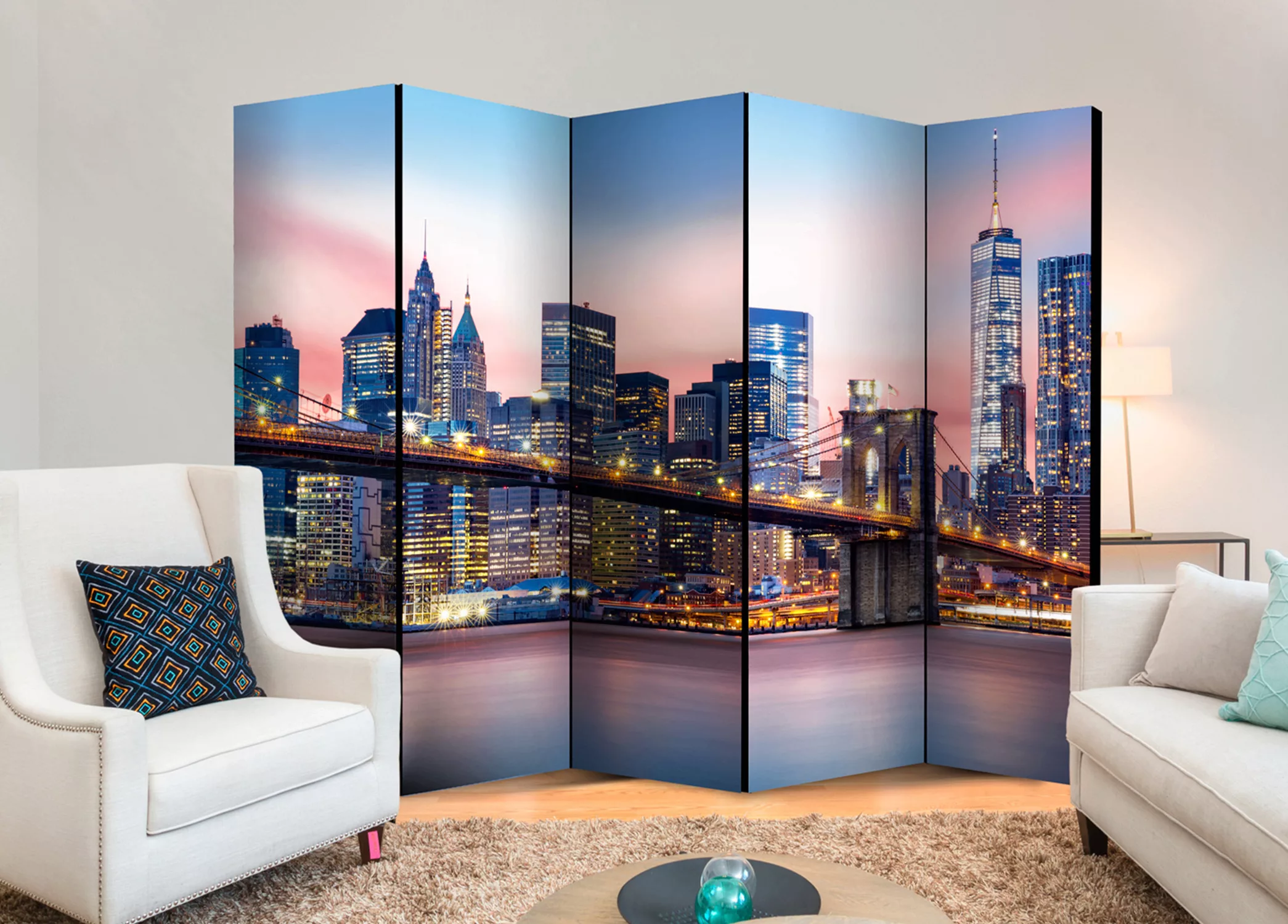 5-teiliges Paravent - City Of Dreams Ii [room Dividers] günstig online kaufen