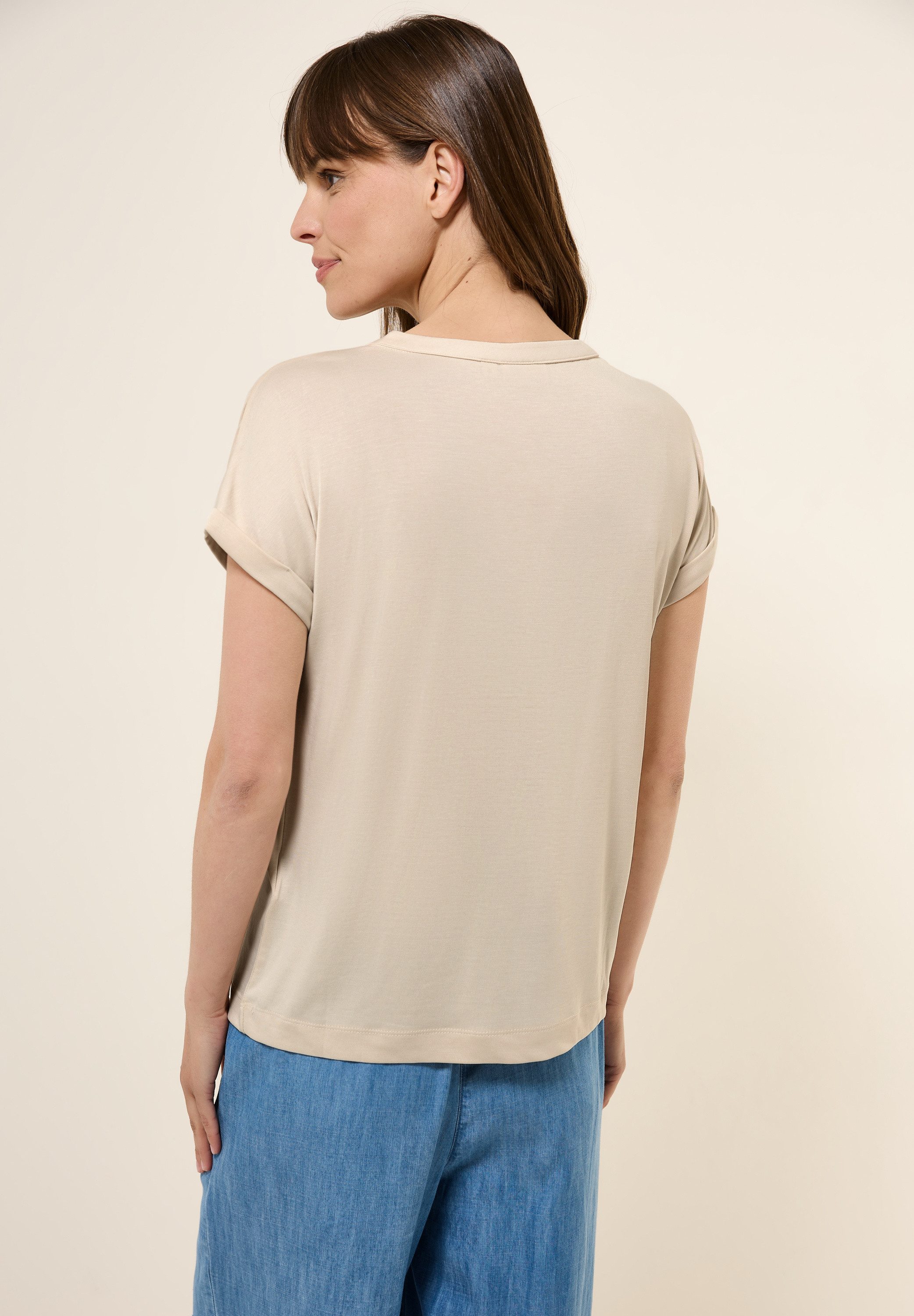 Cecil T-Shirt, aus softem Materialmix günstig online kaufen