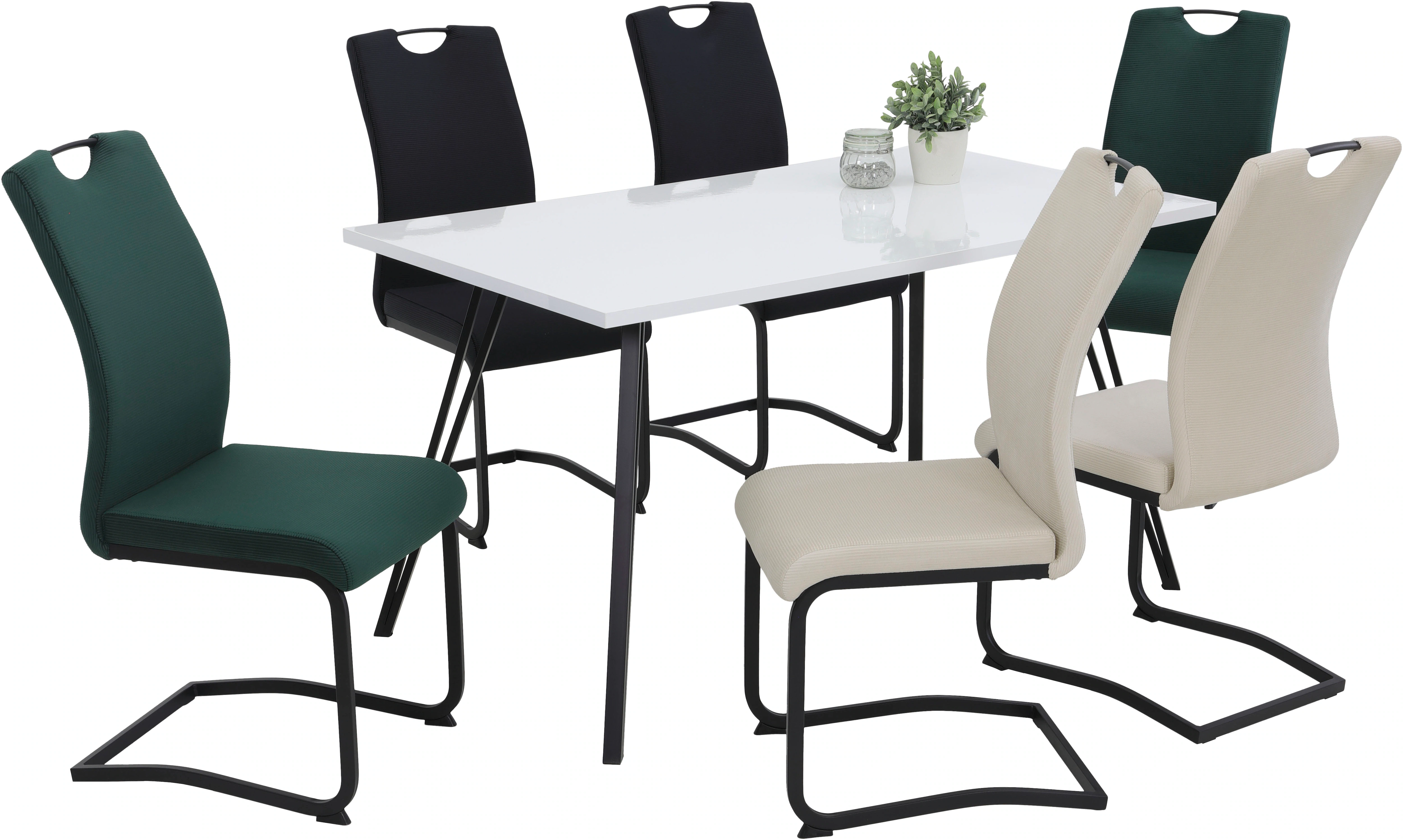 HELA Freischwinger "RIGA II", (Set), 4 St., Samt-Cord, Freischwinger,Vierka günstig online kaufen