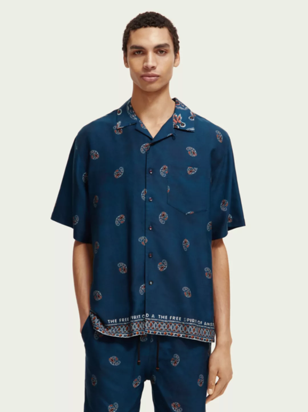 Maison Scotch Regular fit printed camp shirt günstig online kaufen