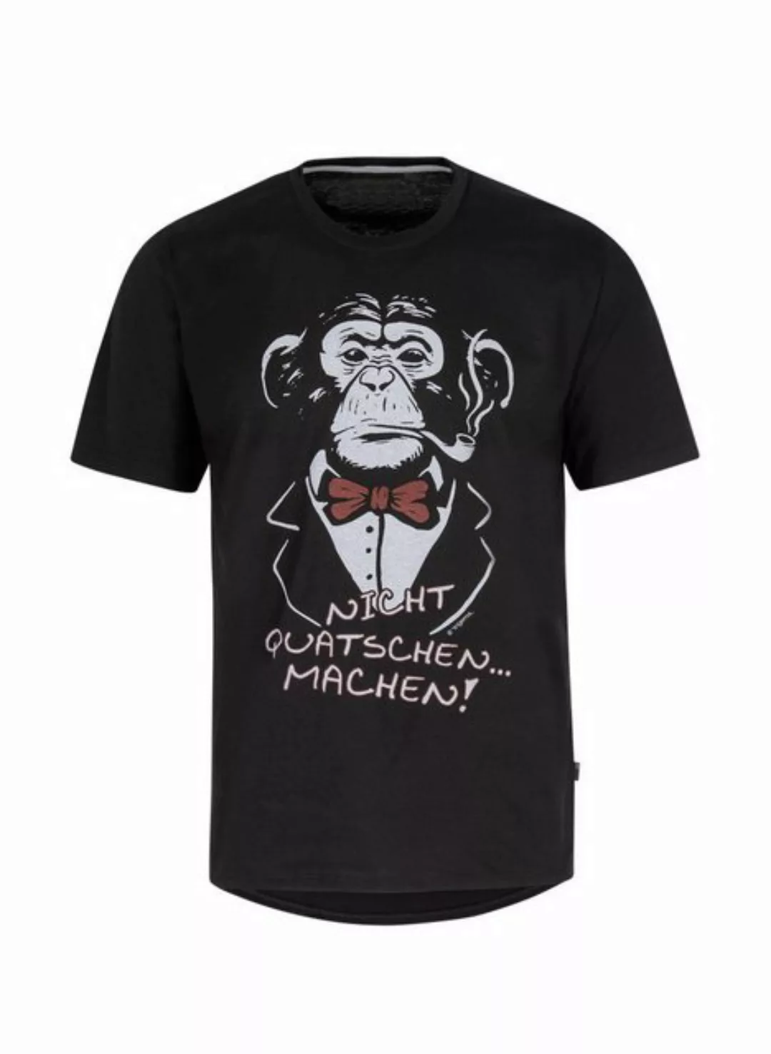 Trigema T-Shirt TRIGEMA T-Shirt mit Affen-Druckmotiv und Spruch (1-tlg) günstig online kaufen