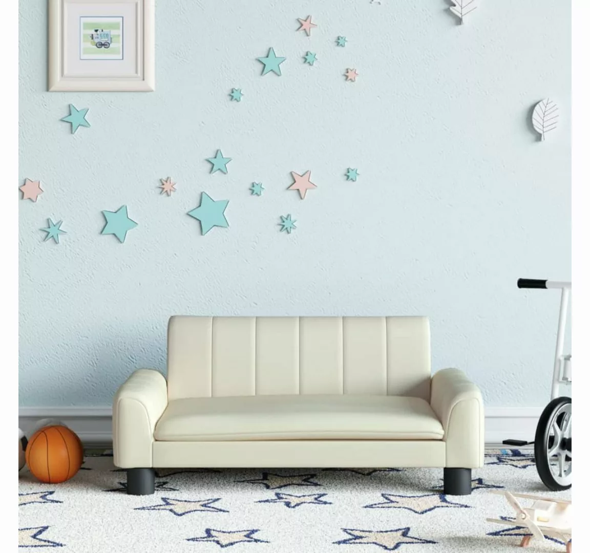 vidaXL Kindersofa, Kindersofa Creme 70x45x30 cm Kunstleder günstig online kaufen