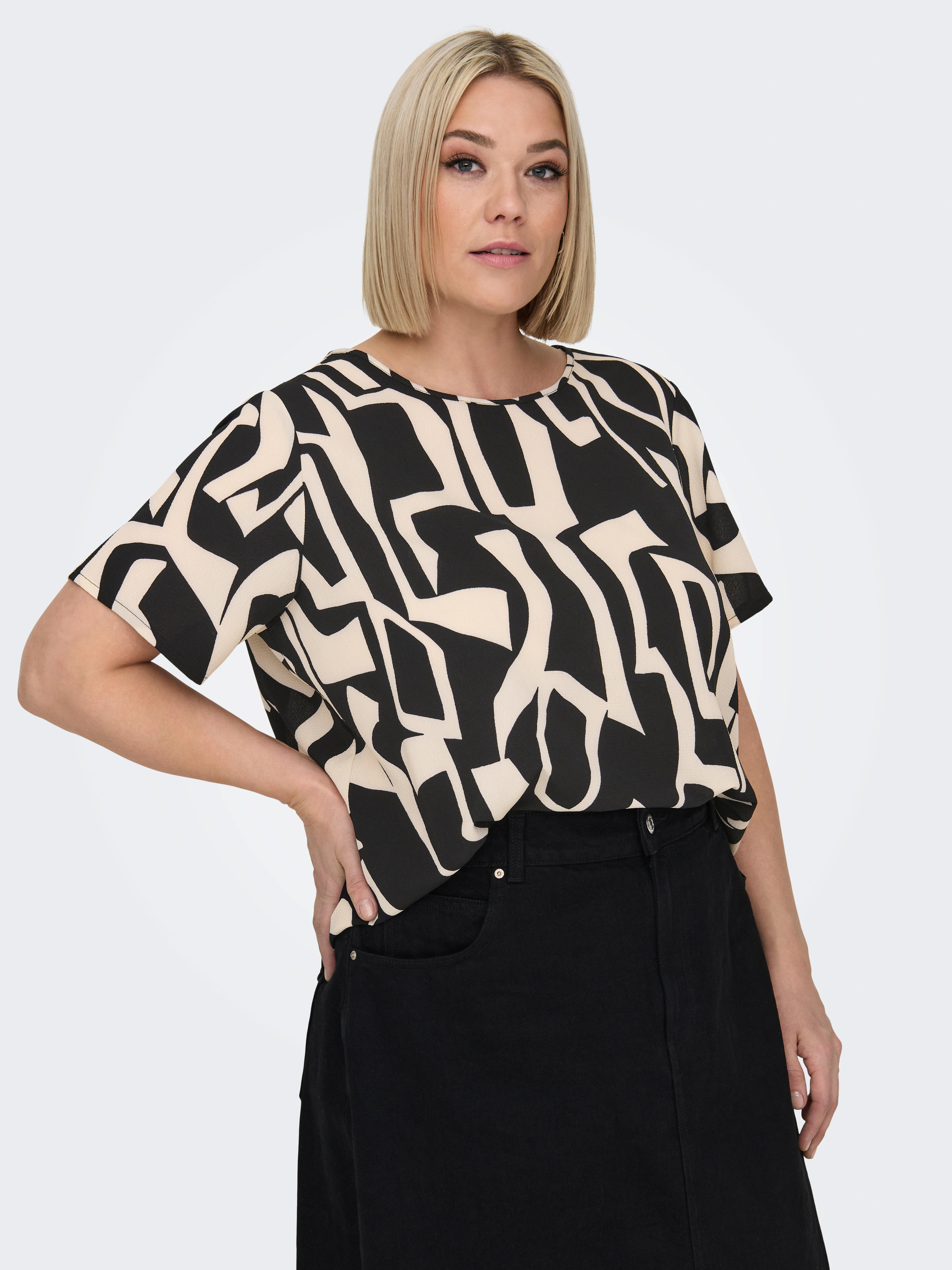 ONLY CARMAKOMA Shirtbluse "CARVICA SS TOP WVN NOOS" günstig online kaufen