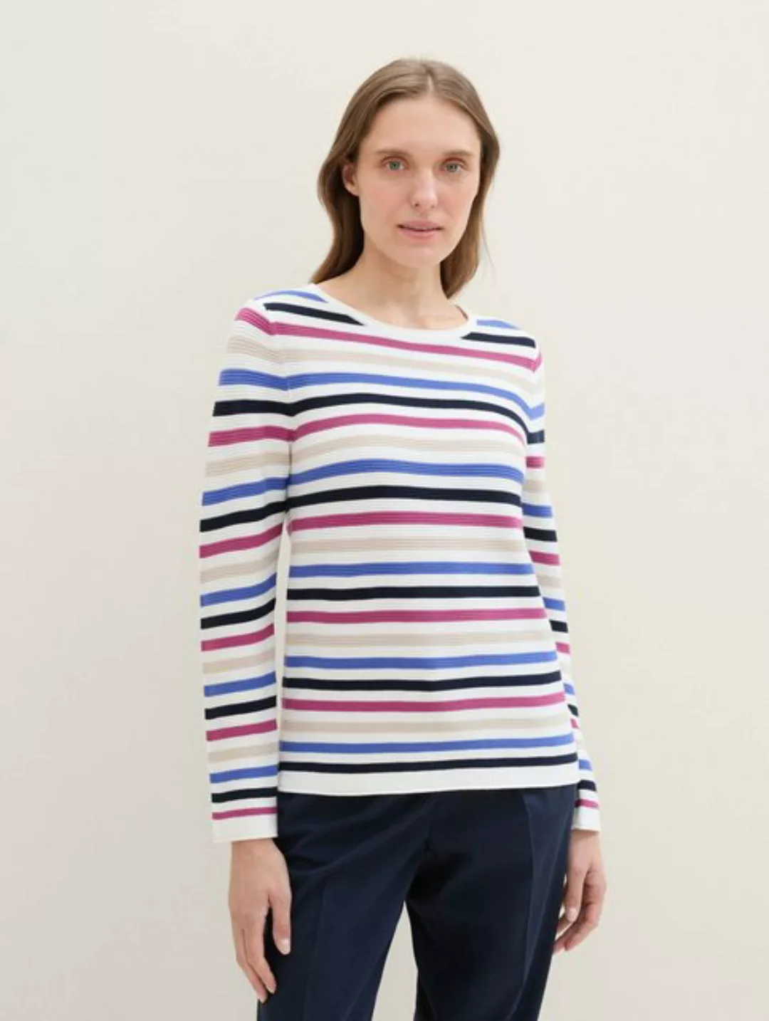 TOM TAILOR Strickpullover Pullover Strickpullover R-Neck (1-tlg) günstig online kaufen