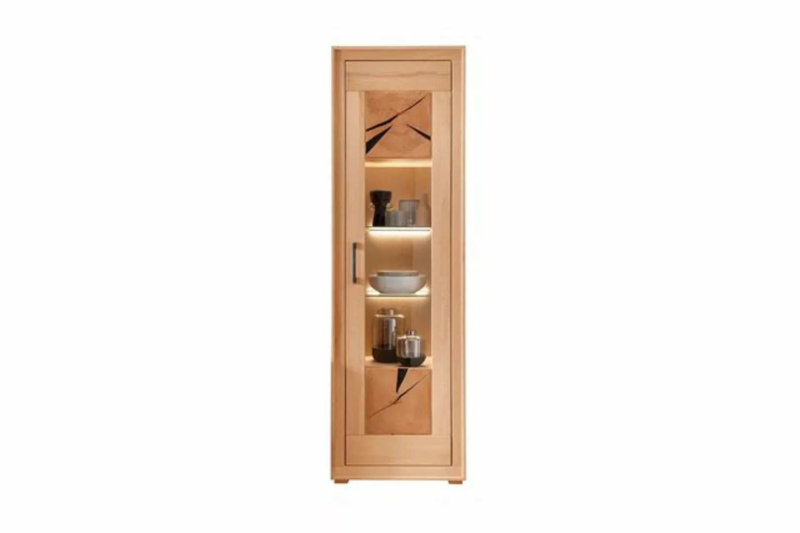 Main Möbel Vitrine Vitrine Schrank 62x201cm Kernbuche Danzig günstig online kaufen