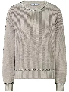 Rundhals-Pullover Peter Hahn beige günstig online kaufen