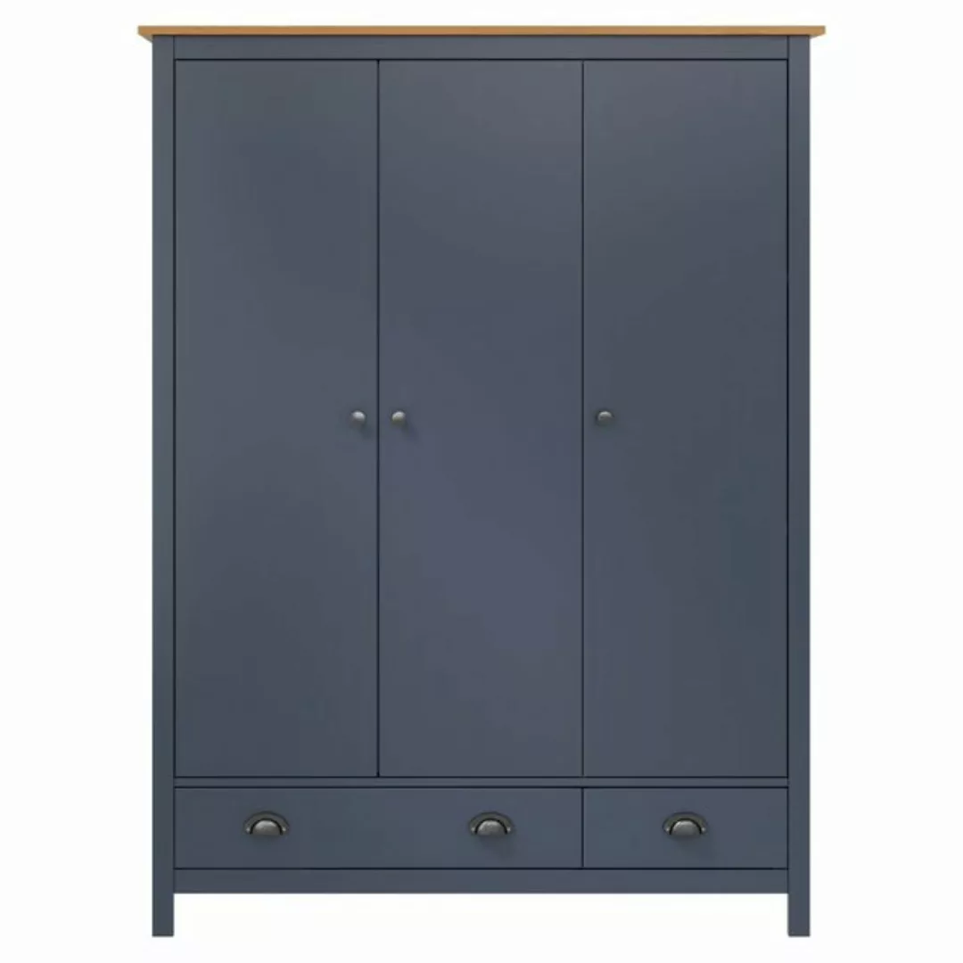 vidaXL Kleiderschrank Kleiderschrank mit 3 Türen Hill Grau 127x50x170 cm Ki günstig online kaufen