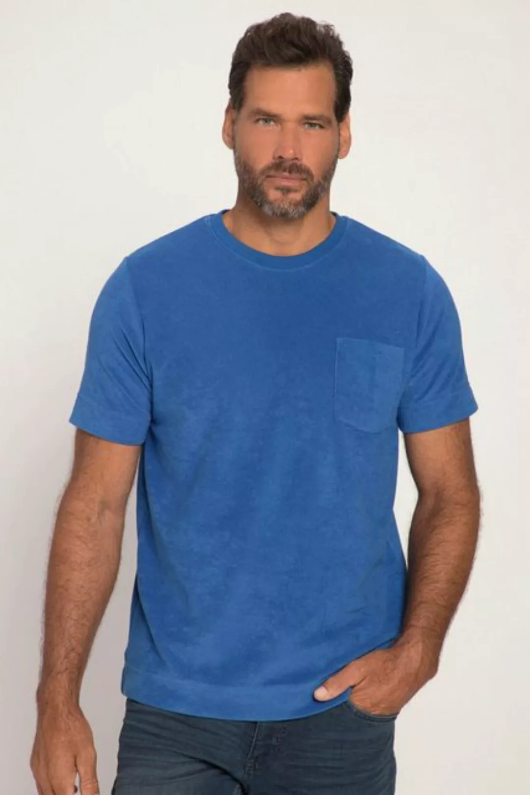 JP1880 T-Shirt T-Shirt Frottee Halbarm Rundhals Brusttasche günstig online kaufen