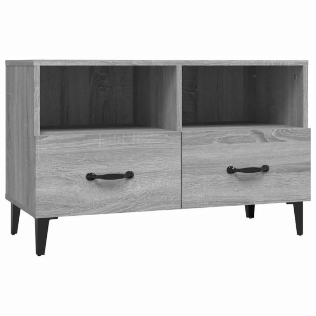 furnicato TV-Schrank Grau Sonoma 80x36x50 cm Holzwerkstoff (1-St) günstig online kaufen