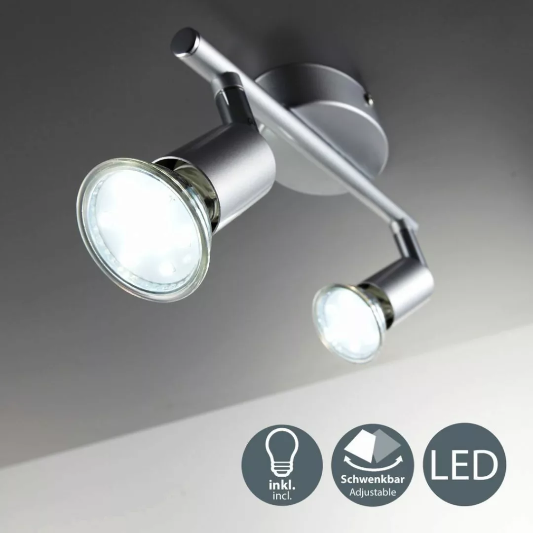 B.K.Licht Wandleuchte LED Deckenspot 25,5cm 2-flammig günstig online kaufen