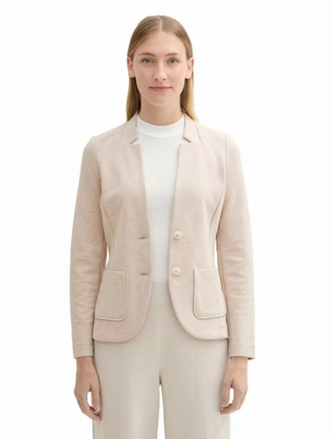 TOM TAILOR Sweatblazer Ottoman mit aufgesetzten Taschen und Struktur günstig online kaufen