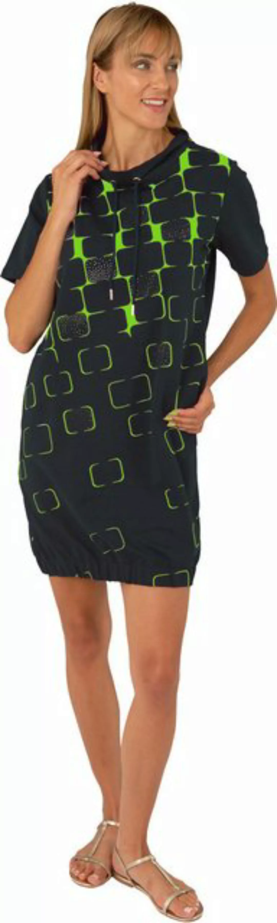 Estefania for woman Shirtkleid Kurzarm Sweatkleid mit abstrakten Muster mit günstig online kaufen