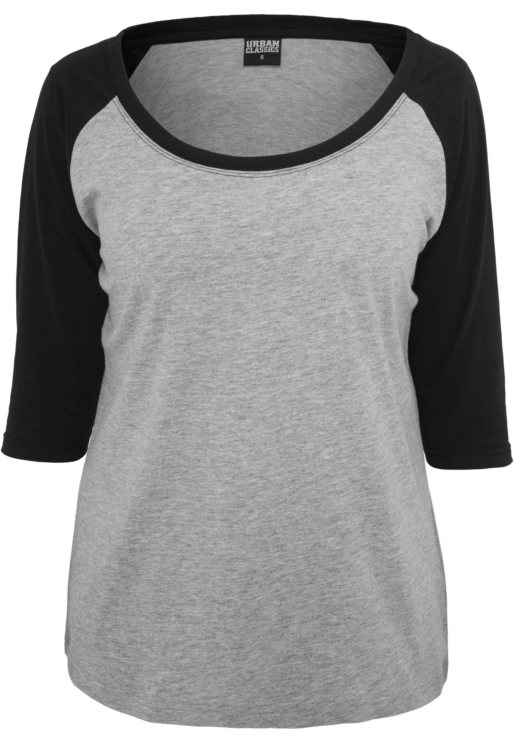 URBAN CLASSICS Kurzarmshirt "Urban Classics Damen Ladies 3/4 Contrast Ragla günstig online kaufen