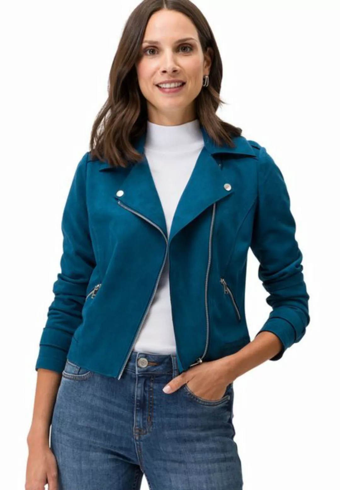 Zero Bikerjacke zero Bikerjacke in Veloursleder-Optik günstig online kaufen