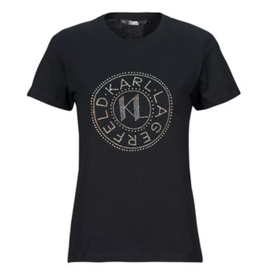 Karl Lagerfeld  T-Shirt rhinestone logo t-shirt günstig online kaufen