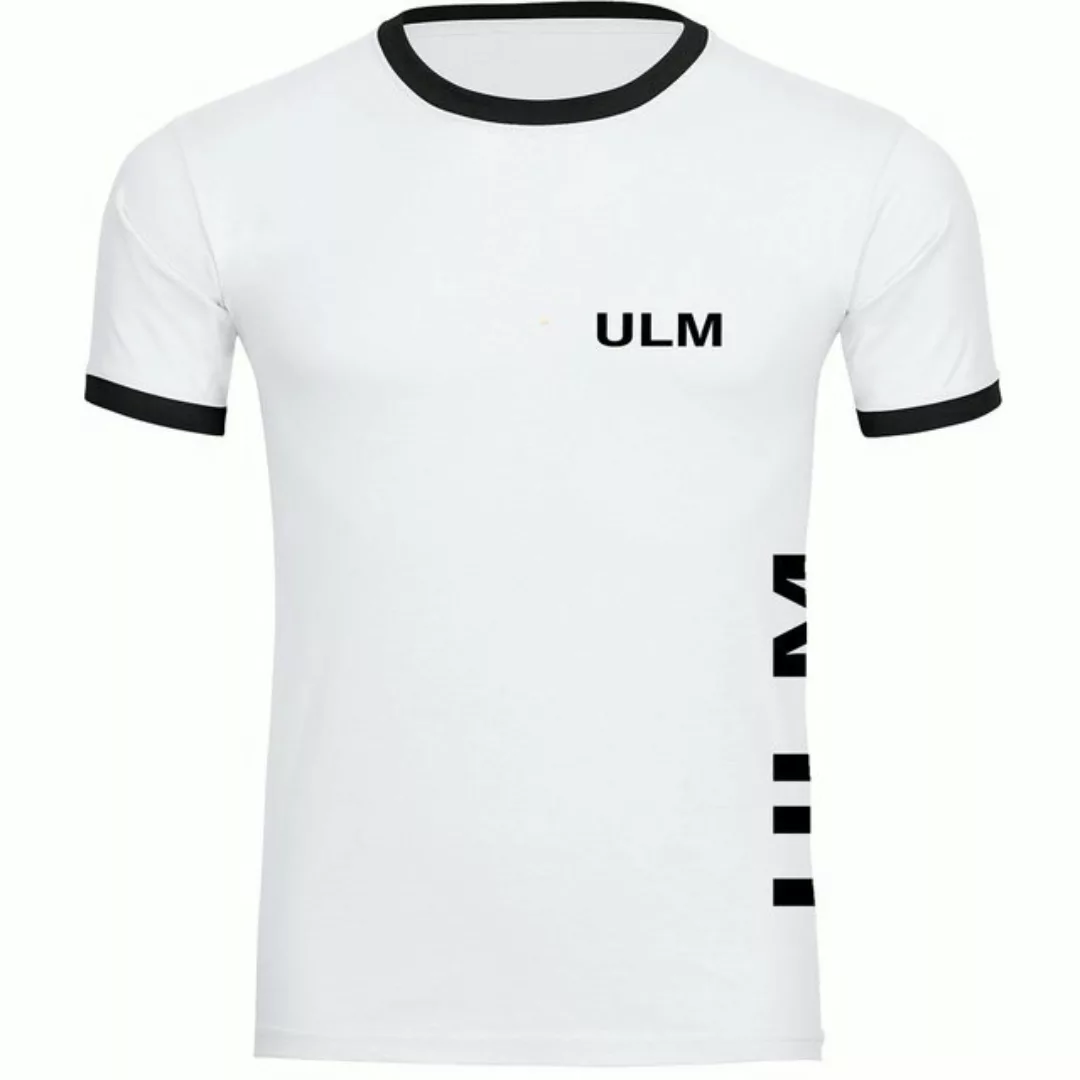 multifanshop T-Shirt Kontrast Ulm - Brust & Seite - Männer günstig online kaufen