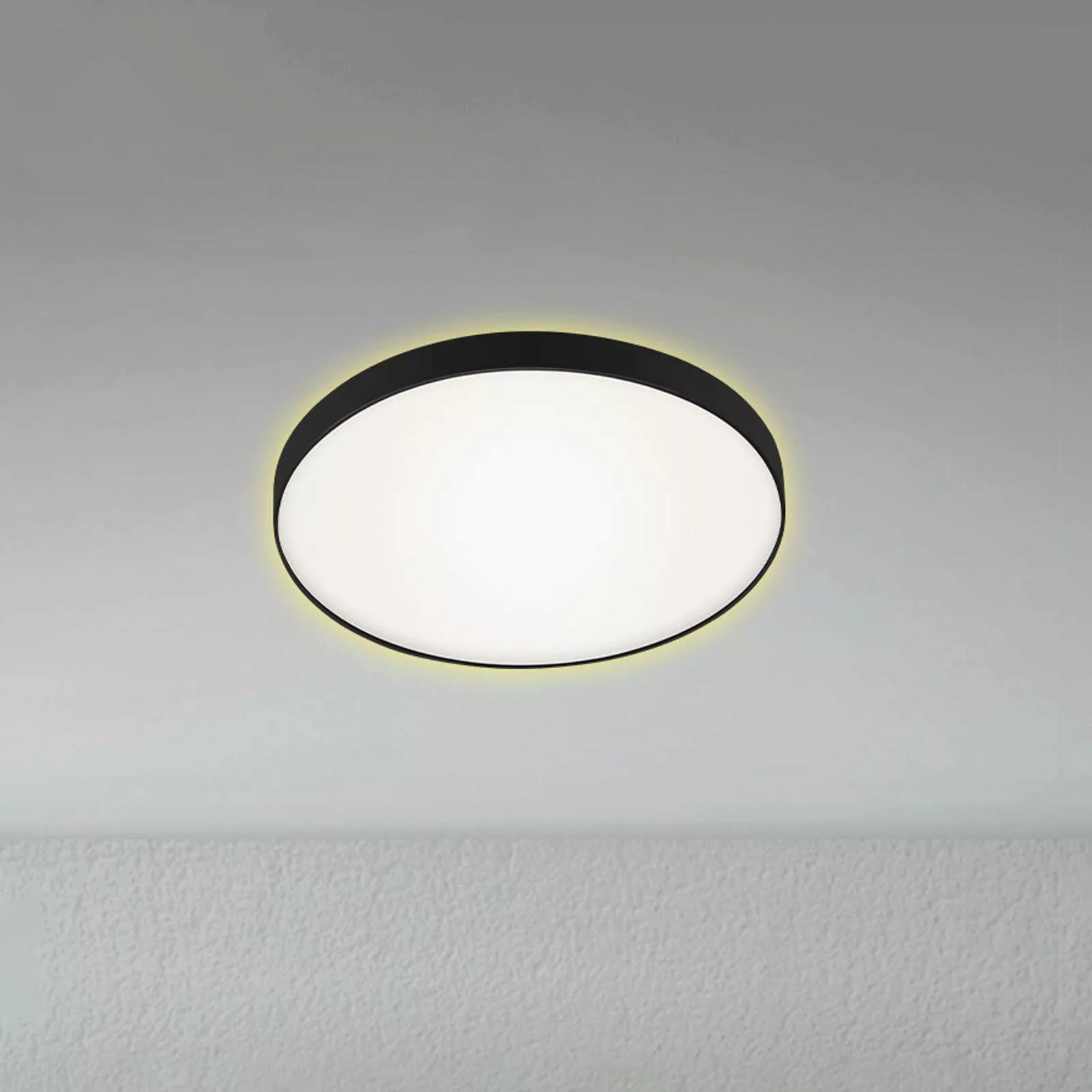 LED-Deckenleuchte Flet mit Backlight, Ø 28,5 cm günstig online kaufen