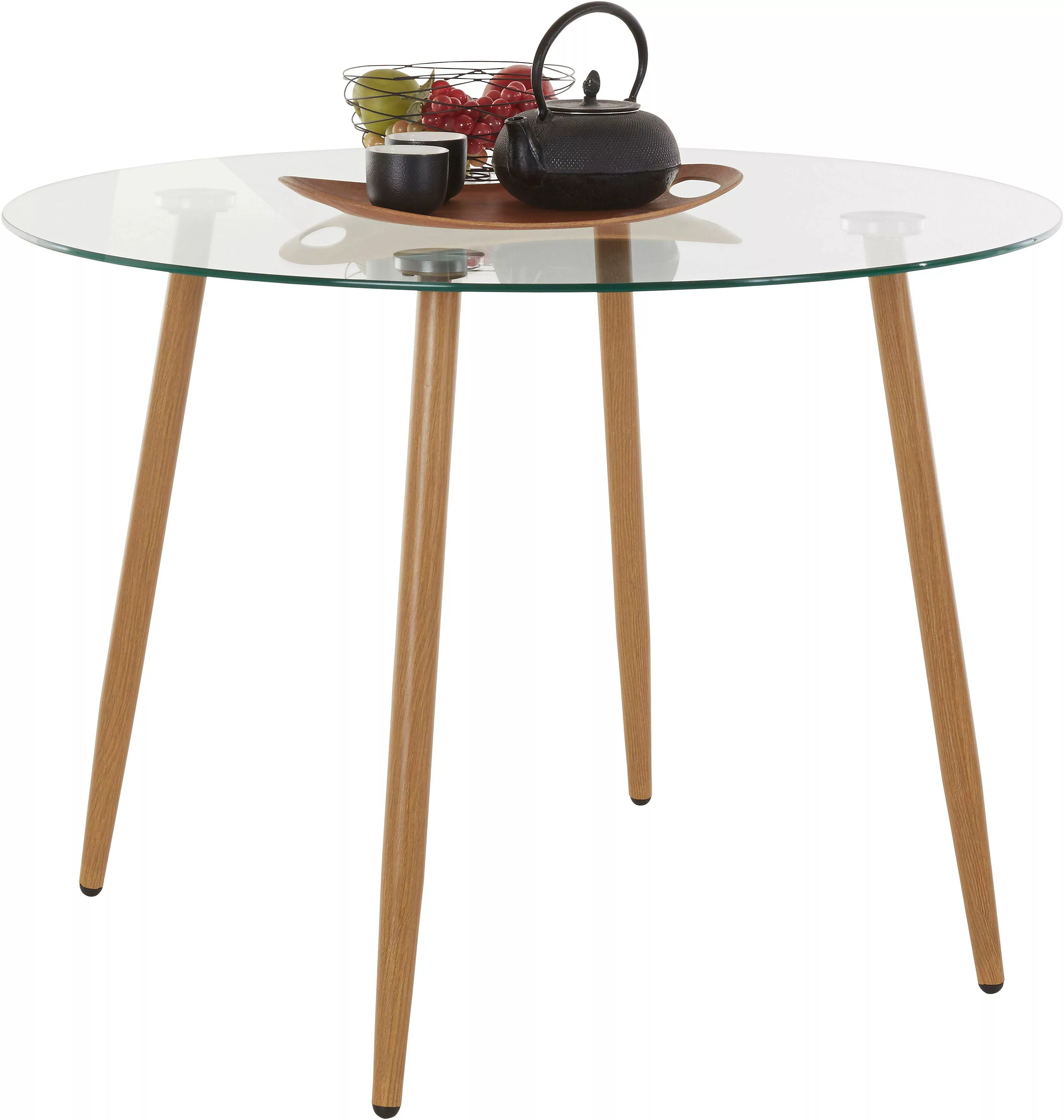 INOSIGN Glastisch "Miller", runder Esstisch mit einem Ø von 100 cm günstig online kaufen