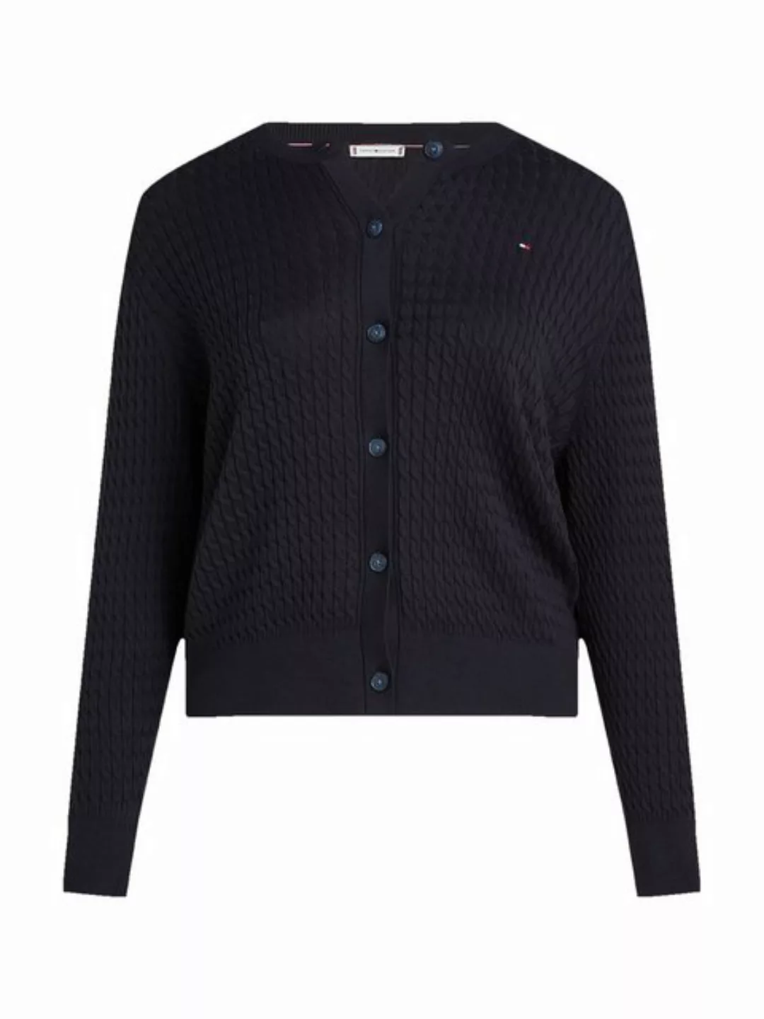 Tommy Hilfiger Curve Strickjacke "CRV CO CABLE C-NK CARDIGAN", Große Größen günstig online kaufen