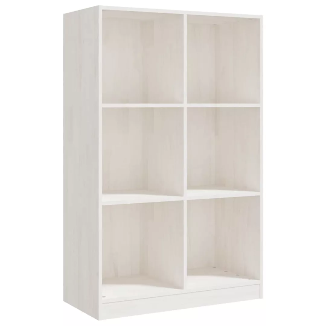 Bücherregal Weiß 70x33x110 Cm Massivholz Kiefer günstig online kaufen