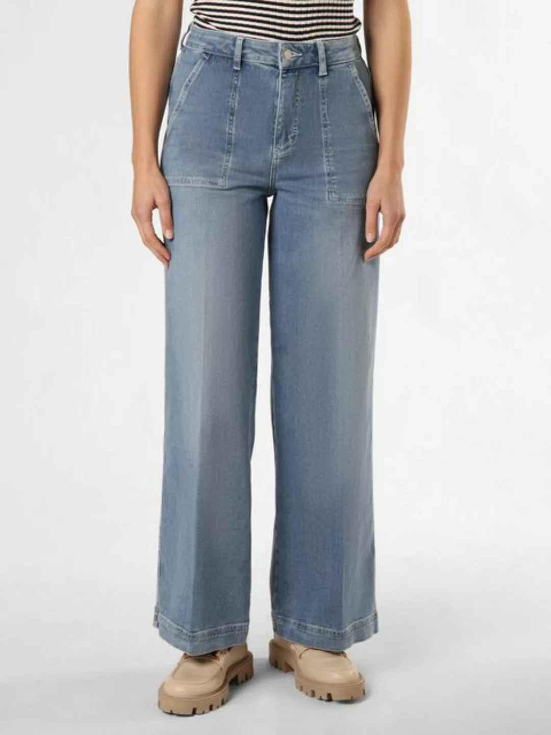 comma casual identity 5-Pocket-Jeans Wide Leg-Jeans mit hohem Bund Waschung günstig online kaufen