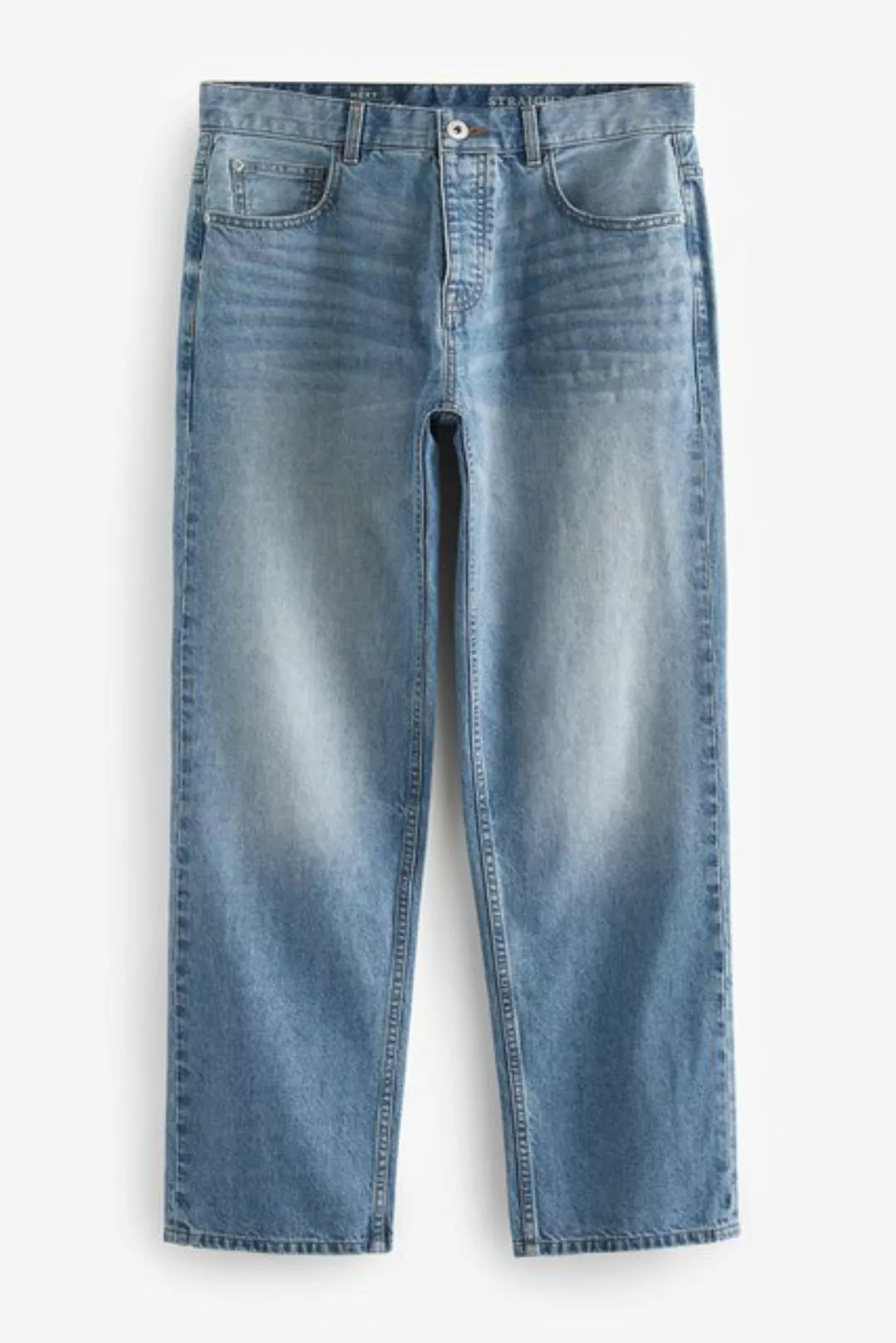 Next Straight-Jeans Authentische Straight Fit Jeans, 100 % Baumwolle (1-tlg günstig online kaufen