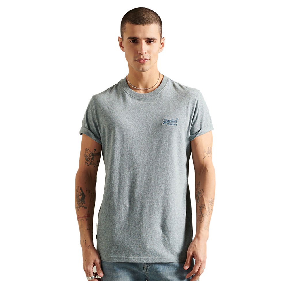Superdry Vintage Logo Embroidered Kurzärmeliges T-shirt XL Coastal Blue Gri günstig online kaufen