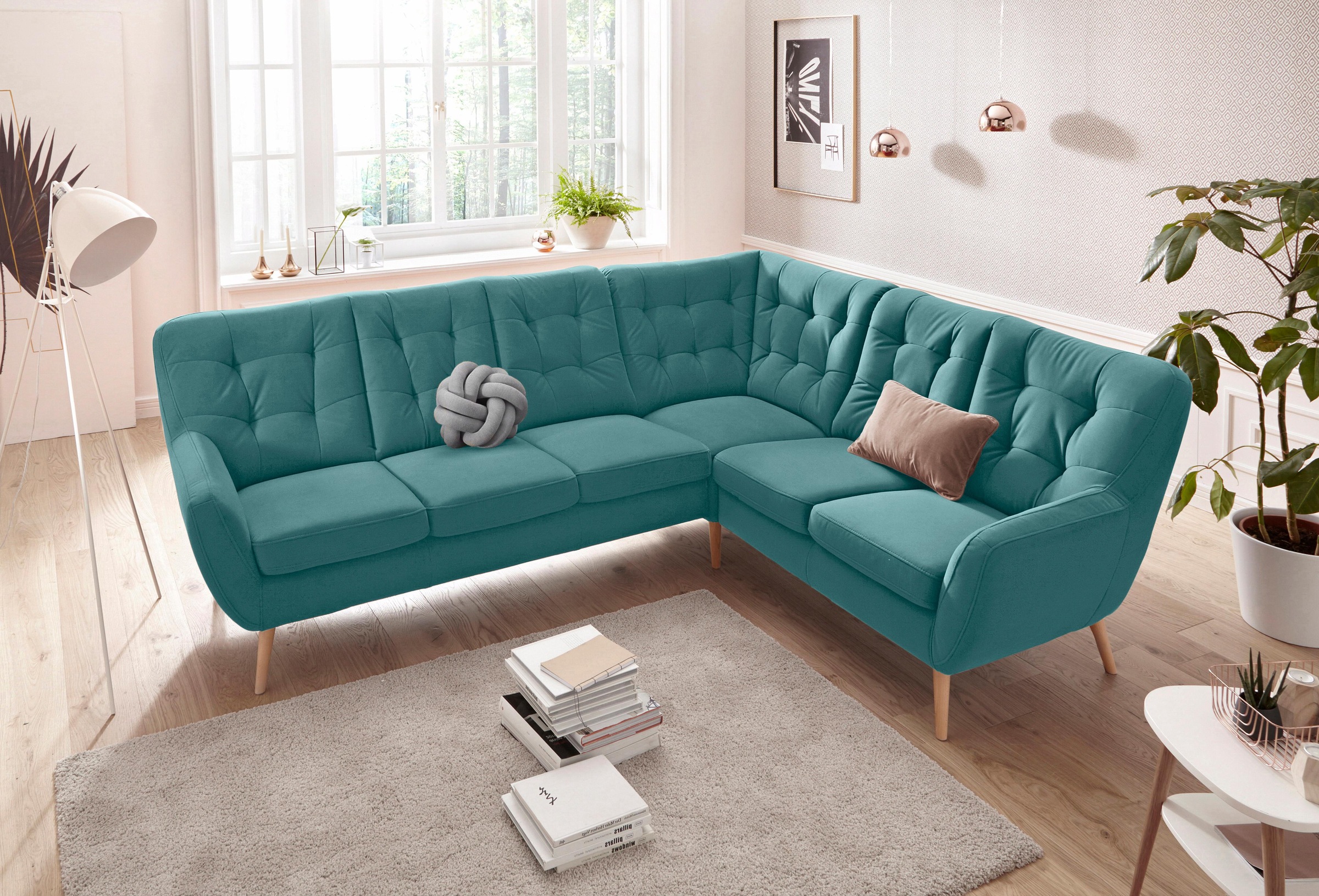 exxpo - sofa fashion Ecksofa "Scandi, bequem und komfortabel mit aufwendige günstig online kaufen