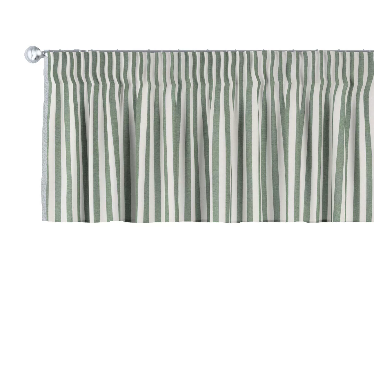 Kurzgardine mit Kräuselband, grün-ecru, 130 x 40 cm, Quadro (144-35) günstig online kaufen
