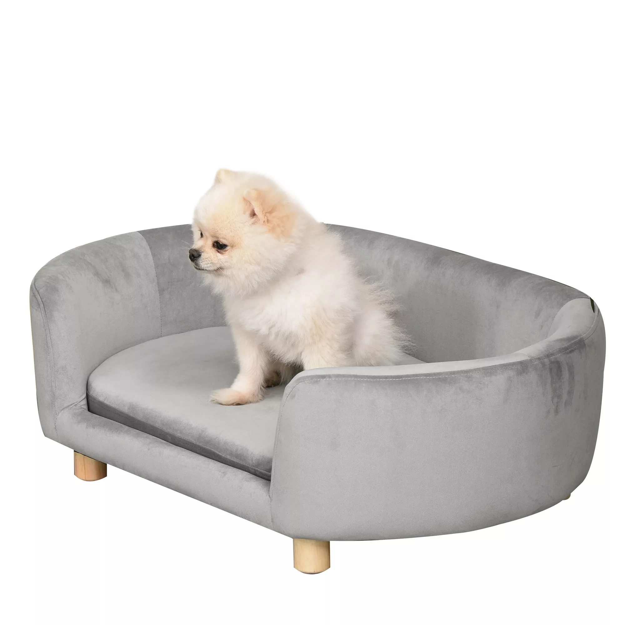 PawHut Haustiersofa Hundesofa Hundebett mit Holländischer Samt Schaumstoff günstig online kaufen