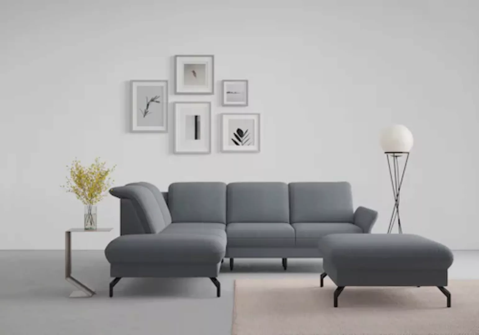 sit&more Ecksofa »Fashion L-Form«, wahlweise mit Kopfteilverstellung und Vo günstig online kaufen