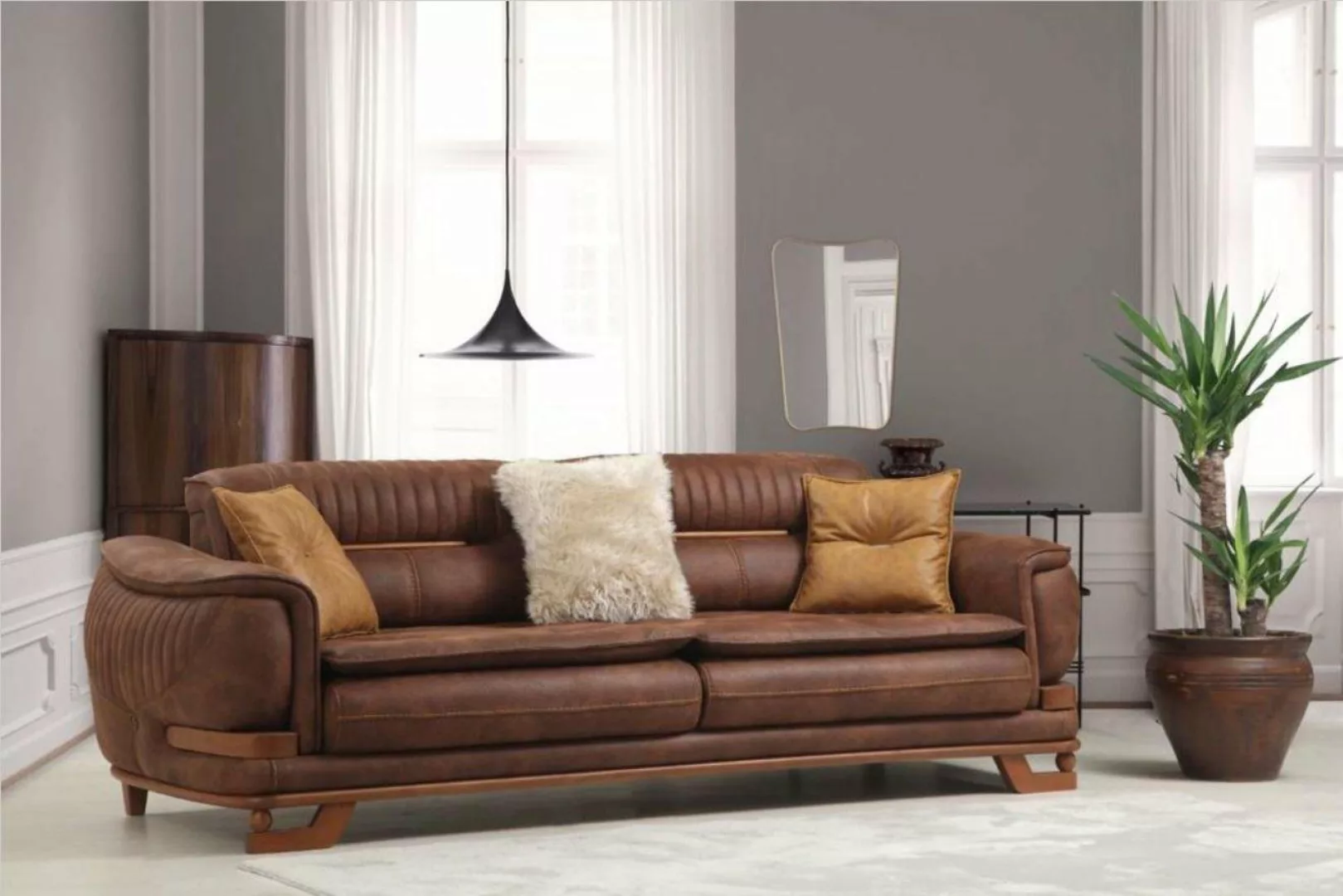 JVmoebel 3-Sitzer Luxus Dreibettsofa Dreisitzer Sofa 3 Sitzer Sofas Design günstig online kaufen