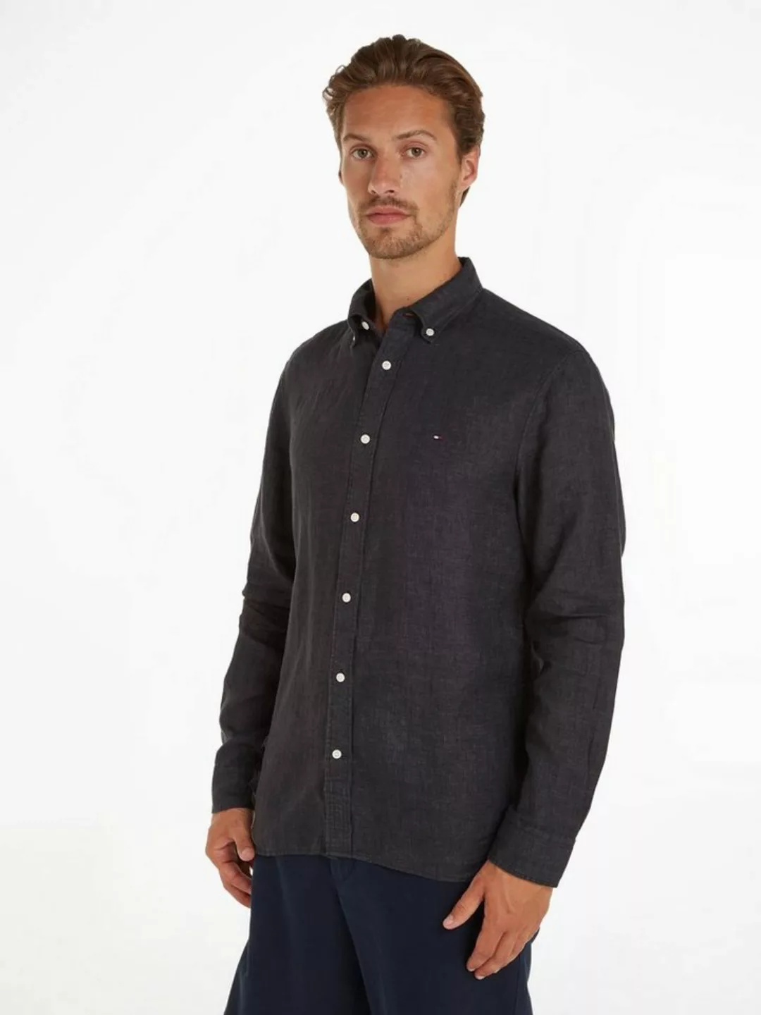 Tommy Hilfiger Leinenhemd PIGMENT DYED LI SOLID RF SHIRT günstig online kaufen