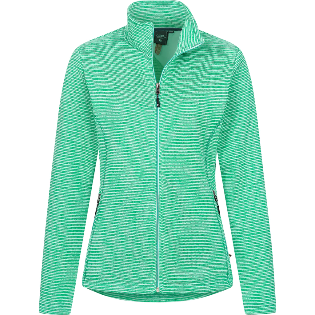 DEPROC Active Strickfleecejacke "CALEDONIA WOMEN", Kontrastreissverschluss günstig online kaufen