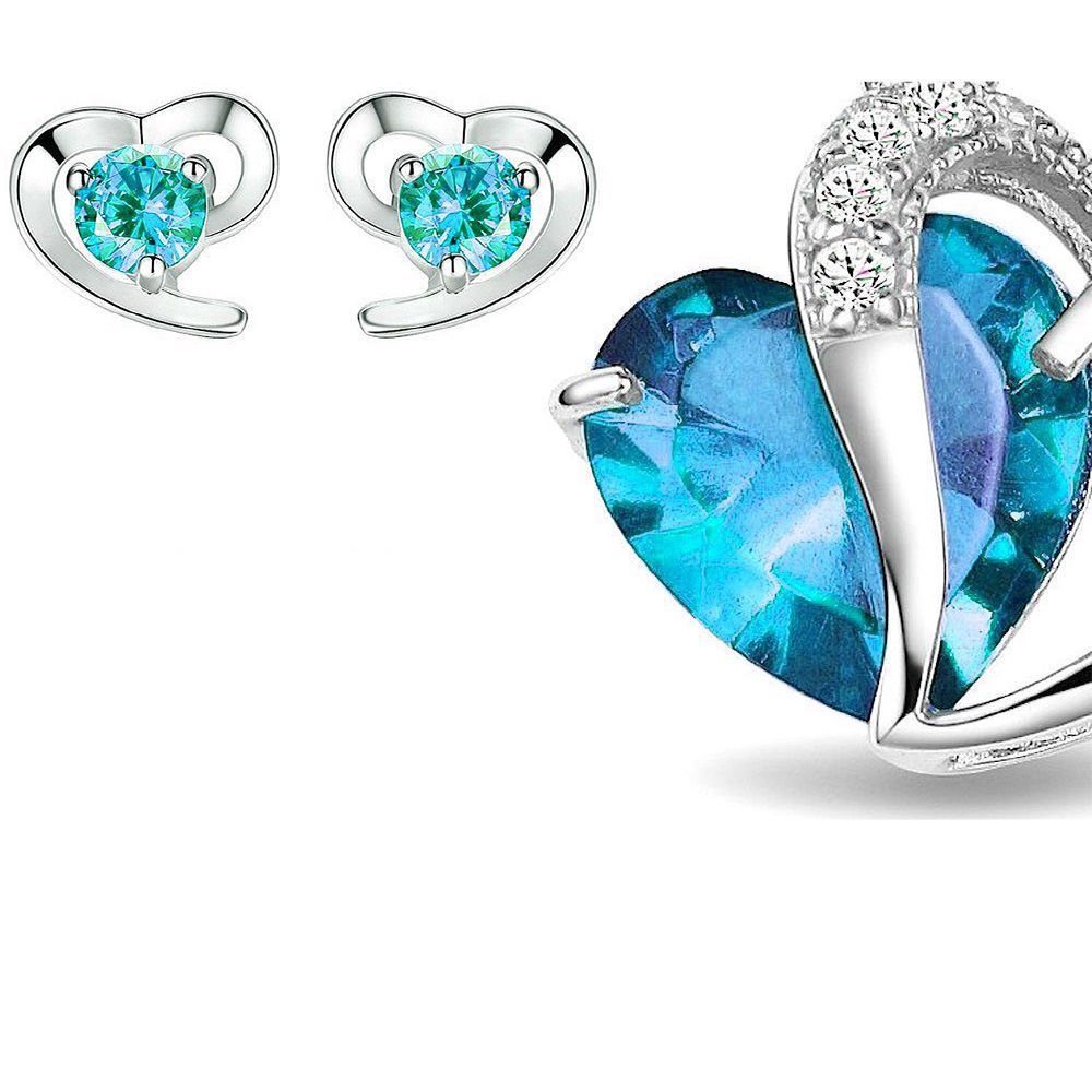 Kim Johanson Schmuckset Herz Blau (Set, günstig online kaufen